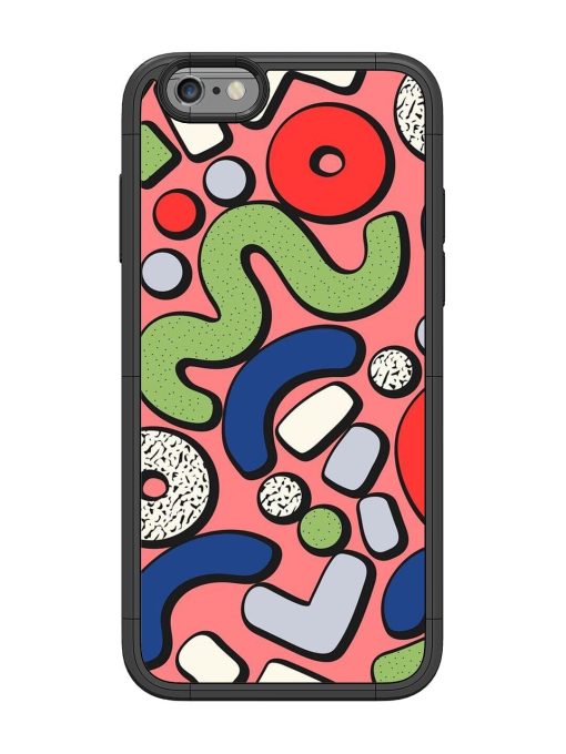 Groovy Geometric Shapes Glossy Soft Edge Case for Apple Iphone 6 Chachhi