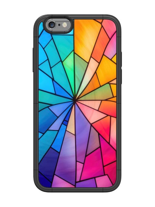 Stained Glass Kaleidoscope Of Colors Glossy Soft Edge Case for Apple Iphone 6 Chachhi