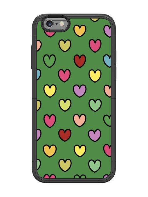 Rainbow Heart Parade Glossy Soft Edge Case for Apple Iphone 6 Chachhi