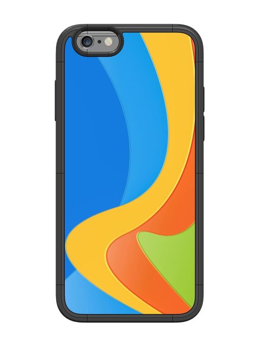 Curvy Color Cascade Glossy Soft Edge Case for Apple Iphone 6 Chachhi