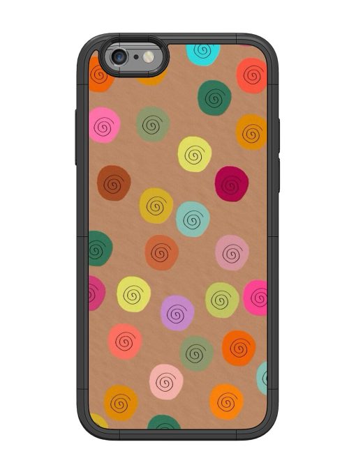 Swirly Dots On Kraft Glossy Soft Edge Case for Apple Iphone 6 Chachhi