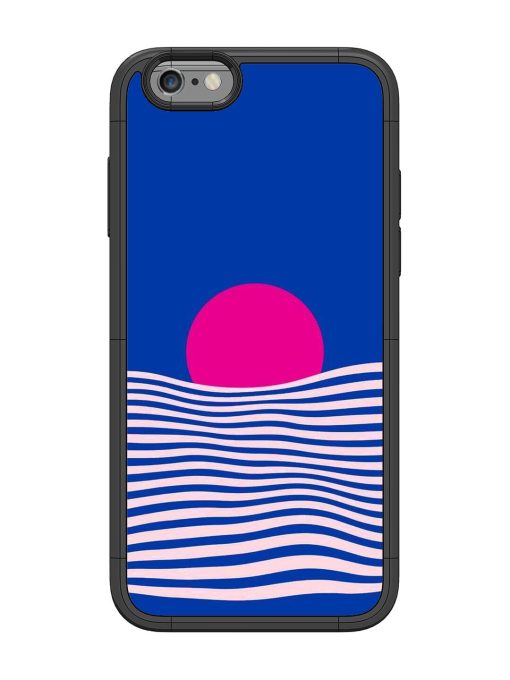 Pink Sunset Over Blue Waves Glossy Soft Edge Case for Apple Iphone 6 Chachhi