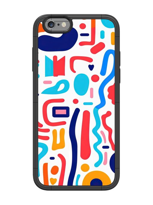 Whimsical Doodle Chaos Glossy Soft Edge Case for Apple Iphone 6 Chachhi