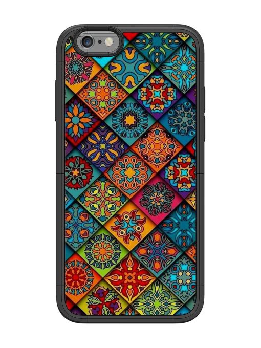 Patchwork Mandala Mosaic Glossy Soft Edge Case for Apple Iphone 6 Chachhi