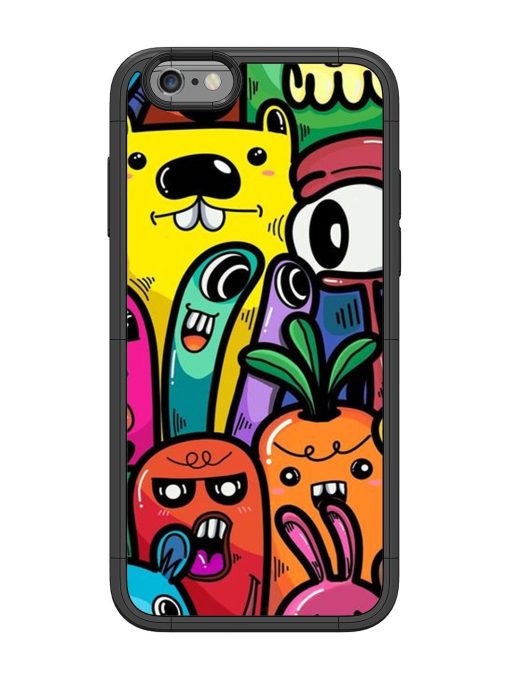 Whimsical Doodle Chaos Glossy Soft Edge Case for Apple Iphone 6 Chachhi