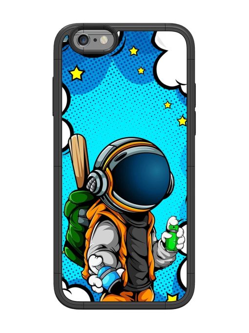 Space Graffiti Artist Glossy Soft Edge Case for Apple Iphone 6 Chachhi