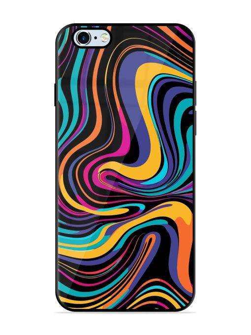 Psychedelic Swirl Glossy Soft Edge Case for Apple Iphone 6 Plus Chachhi