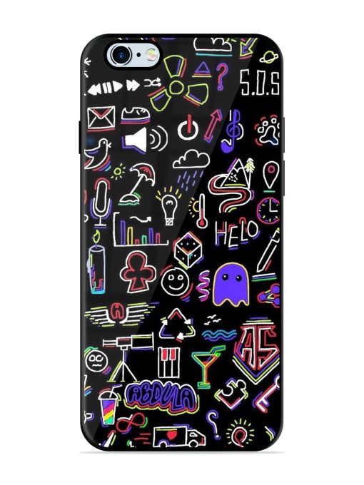 Neon Doodle Glossy Soft Edge Case for Apple Iphone 6 Plus Chachhi