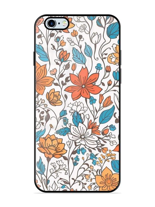 Floral Symphony Glossy Soft Edge Case for Apple Iphone 6 Plus Chachhi