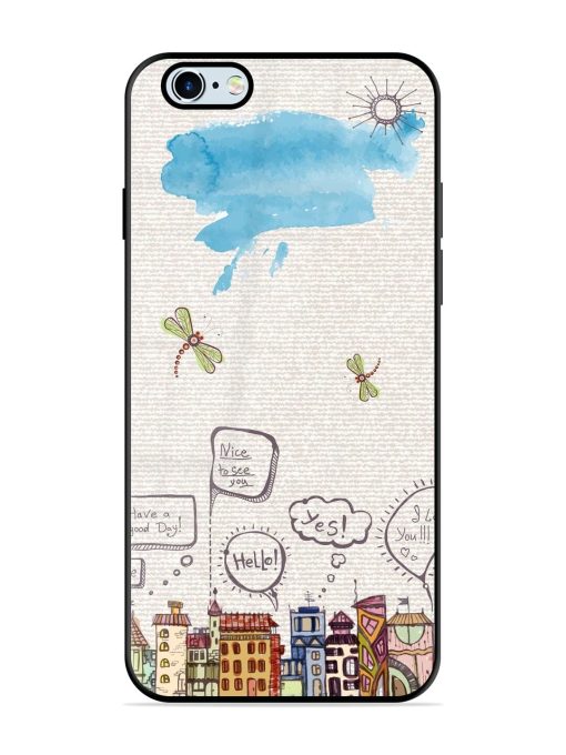 Doodle City Glossy Soft Edge Case for Apple Iphone 6 Plus Chachhi