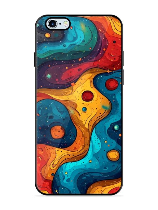 Cosmic Swirl Glossy Soft Edge Case for Apple Iphone 6 Plus Chachhi