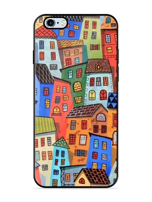 Rainbow House Glossy Soft Edge Case for Apple Iphone 6 Plus Chachhi