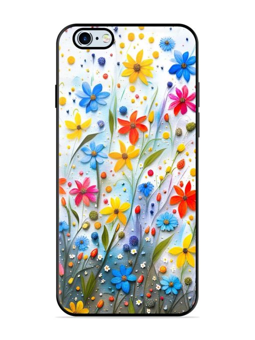 Vibrant Floral Glossy Soft Edge Case for Apple Iphone 6 Plus Chachhi