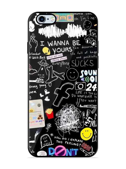 Doodle Diary Glossy Soft Edge Case for Apple Iphone 6 Plus