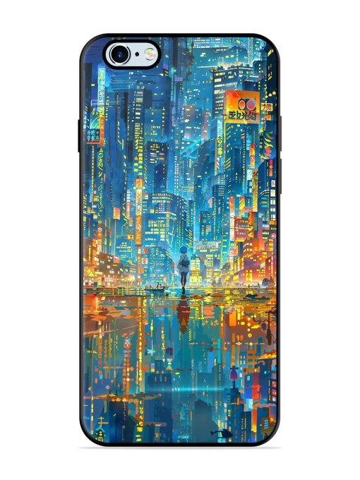 Neon Metropolis Glossy Soft Edge Case for Apple Iphone 6 Plus Chachhi