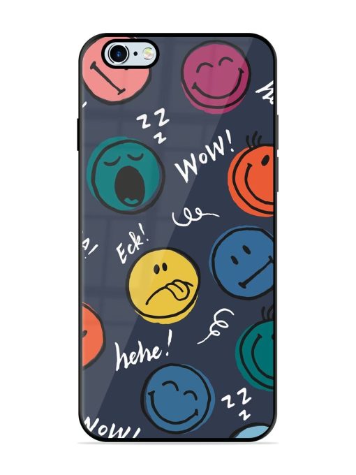 Emoticon Parade Glossy Soft Edge Case for Apple Iphone 6 Plus Chachhi