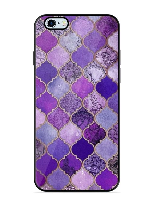 Purple Mosaic Magic Glossy Soft Edge Case for Apple Iphone 6 Plus