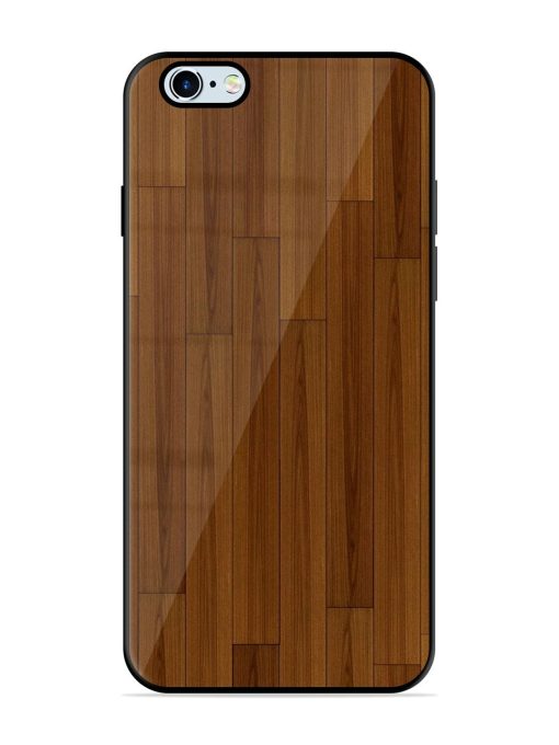 Warm Woodgrain Glossy Soft Edge Case for Apple Iphone 6 Plus Chachhi