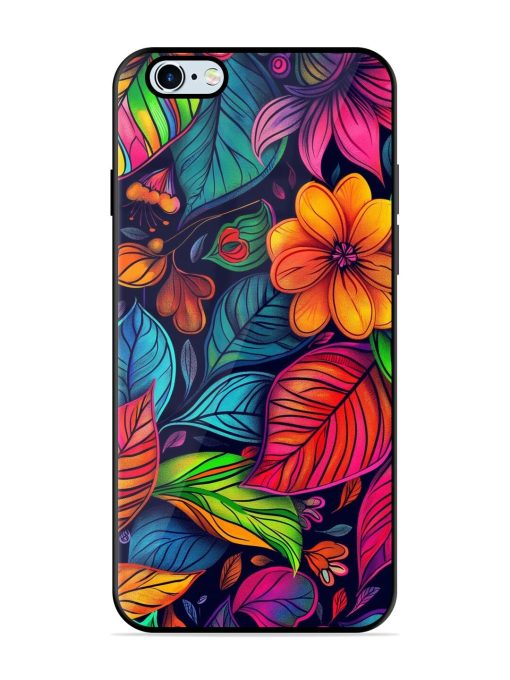 Rainbow Of Blooms Glossy Soft Edge Case for Apple Iphone 6 Plus Chachhi