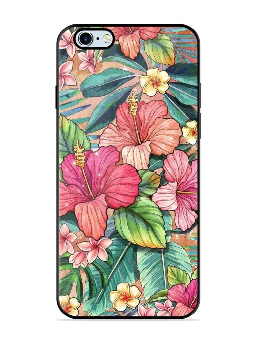 Tropical Tapestry Glossy Soft Edge Case for Apple Iphone 6 Plus Chachhi