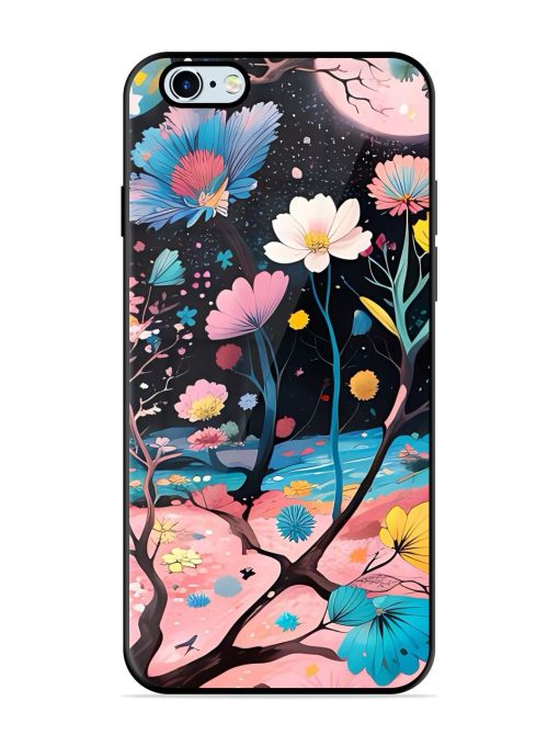 Cosmic Bloom Glossy Soft Edge Case for Apple Iphone 6 Plus Chachhi