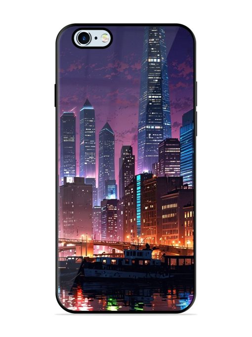 Neon Nightscape Glossy Soft Edge Case for Apple Iphone 6 Plus Chachhi