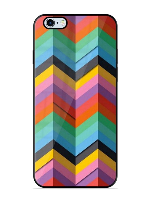 Colorful Zigzag Glossy Soft Edge Case for Apple Iphone 6 Plus Chachhi