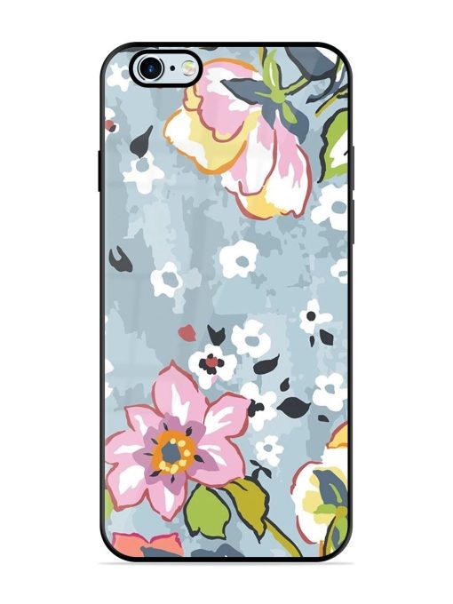 Floral Fantasy Glossy Soft Edge Case for Apple Iphone 6 Plus Chachhi