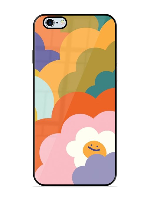 Happy Flower Power Glossy Soft Edge Case for Apple Iphone 6 Plus Chachhi