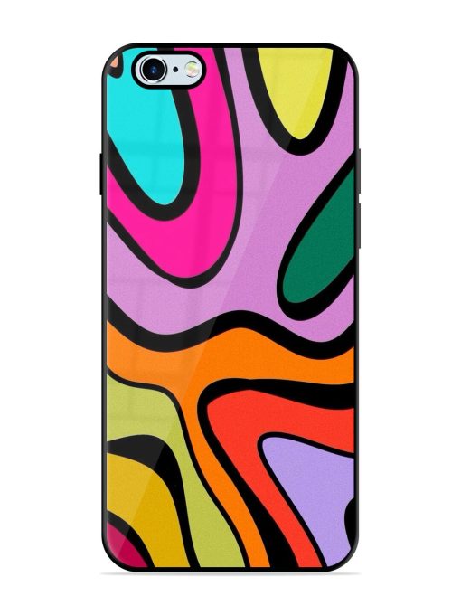 Groovy Swirls Glossy Soft Edge Case for Apple Iphone 6 Plus Chachhi