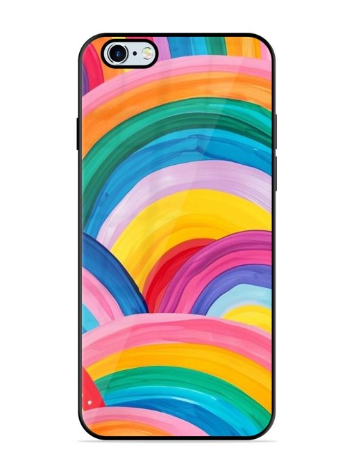 Rainbow Cascade Glossy Soft Edge Case for Apple Iphone 6 Plus Chachhi