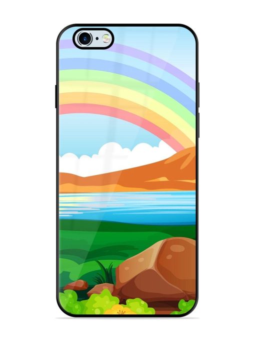 Rainbow Over The Lake Glossy Soft Edge Case for Apple Iphone 6 Plus Chachhi