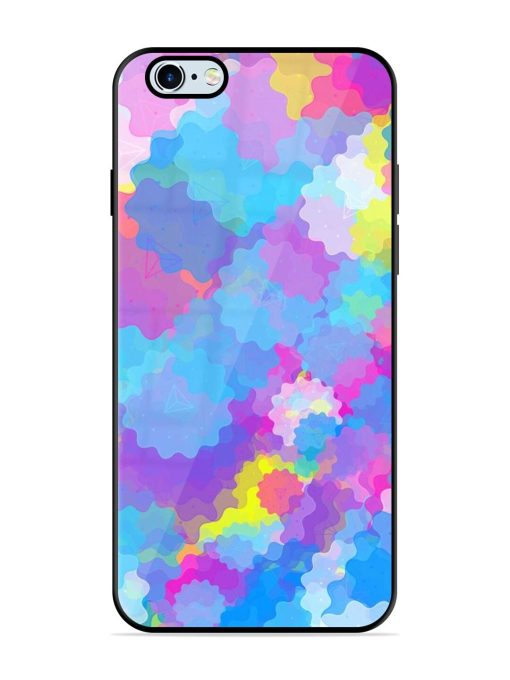 Psychedelic Cloud Burst Glossy Soft Edge Case for Apple Iphone 6 Plus Chachhi