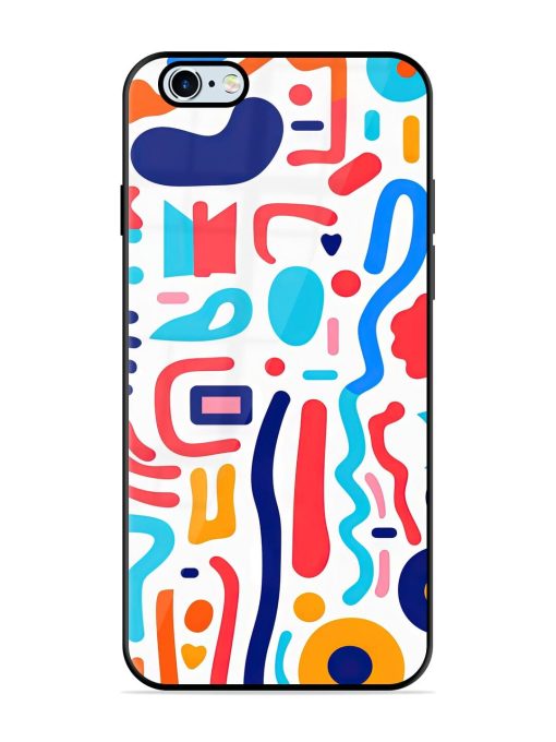 Whimsical Doodle Chaos Glossy Soft Edge Case for Apple Iphone 6 Plus Chachhi