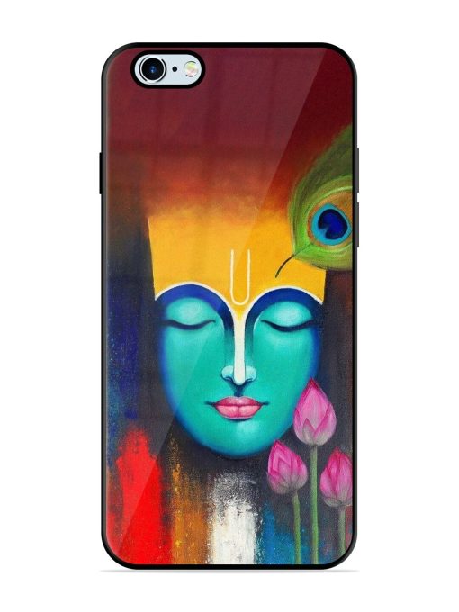 Divine Tranquility: The Face Of Krishna Glossy Soft Edge Case for Apple Iphone 6 Plus Chachhi