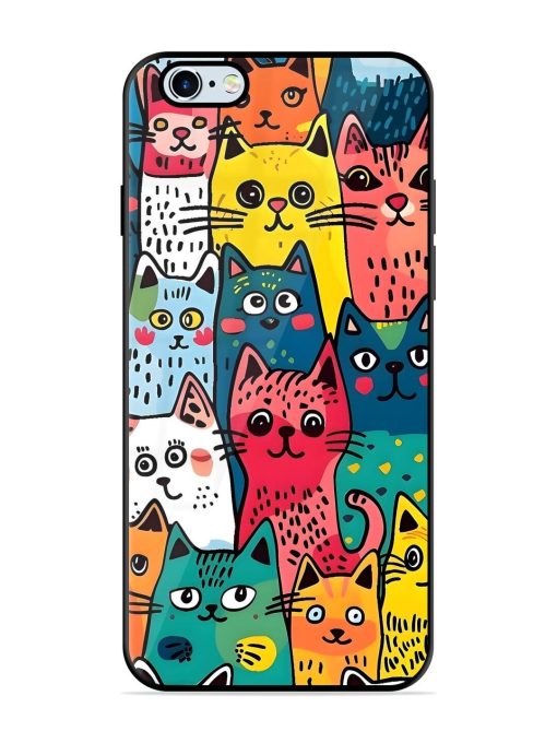 Feline Frenzy Glossy Soft Edge Case for Apple Iphone 6 Plus Chachhi