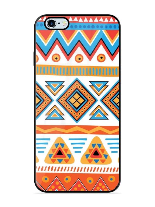 Vibrant Tribal Pattern Glossy Soft Edge Case for Apple Iphone 6S Chachhi