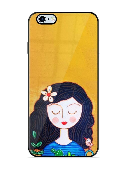 Girl Illustration Glossy Soft Edge Case for Apple Iphone 6S