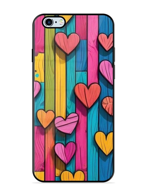 Rainbow Of Hearts Glossy Soft Edge Case for Apple Iphone 6S Chachhi