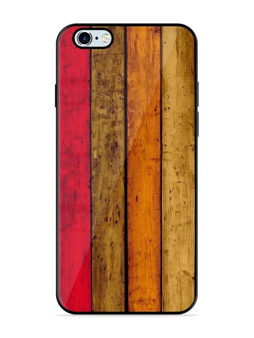 Colorful Woodgrain Glossy Soft Edge Case for Apple Iphone 6S Chachhi