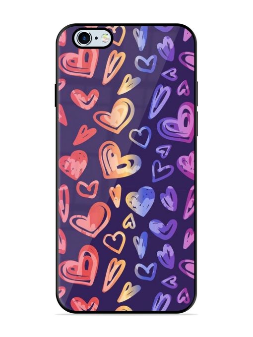 Rainbow Hearts Glossy Soft Edge Case for Apple Iphone 6S Chachhi