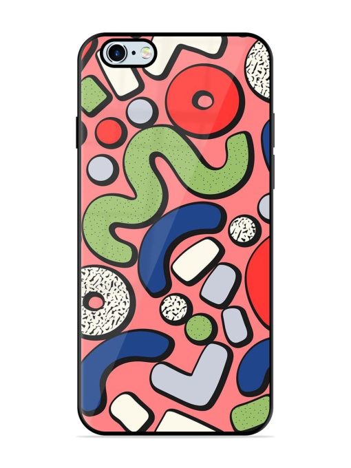 Groovy Geometric Shapes Glossy Soft Edge Case for Apple Iphone 6S Chachhi