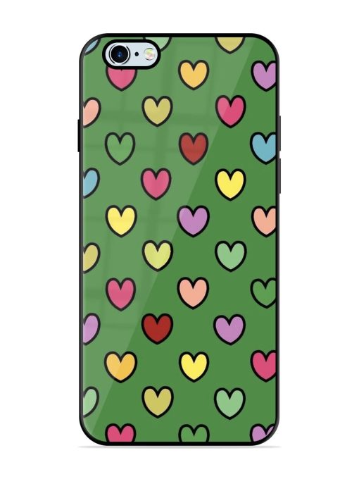 Rainbow Heart Parade Glossy Soft Edge Case for Apple Iphone 6S Chachhi