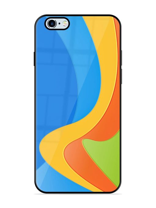 Curvy Color Cascade Glossy Soft Edge Case for Apple Iphone 6S Chachhi