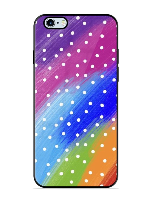 Rainbow Polka Dot Dream Glossy Soft Edge Case for Apple Iphone 6S Chachhi