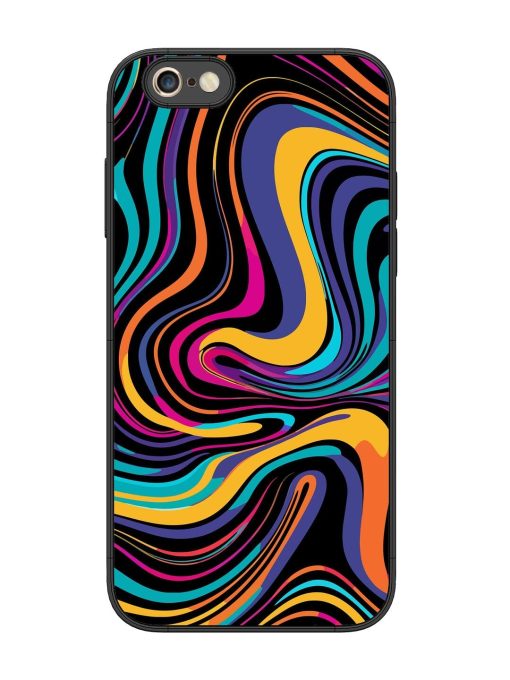 Psychedelic Swirl Glossy Soft Edge Case for Apple Iphone 6S Plus Chachhi