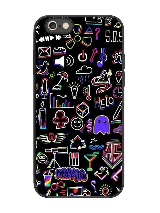 Neon Doodle Glossy Soft Edge Case for Apple Iphone 6S Plus Chachhi