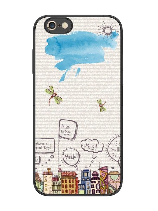 Doodle City Glossy Soft Edge Case for Apple Iphone 6S Plus Chachhi