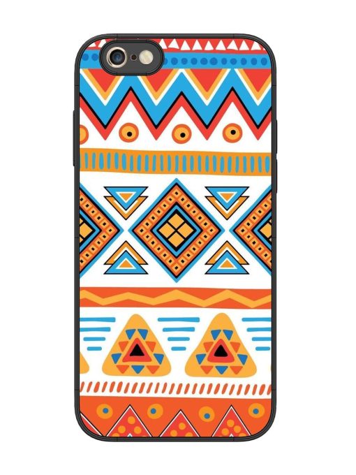 Vibrant Tribal Pattern Glossy Soft Edge Case for Apple Iphone 6S Plus Chachhi