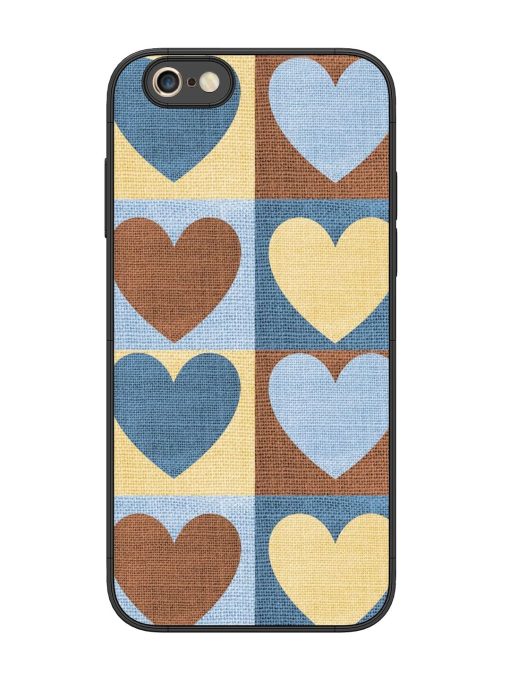 Hearts On Canvas Glossy Soft Edge Case for Apple Iphone 6S Plus Chachhi